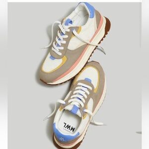 Madewell Kickoff Trainer Sneakers in Colorblock Leather & Suede W8/M6.5